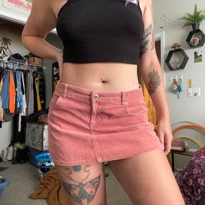 vintage mini corduroy skirt